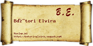 Bátori Elvira névjegykártya